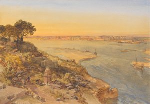 ジュムナ川右岸からのアラハバード 作： William Simpson