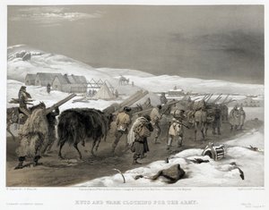 1855年にセヴァストポリに向かうイギリス軍 作： William Crimea Simpson