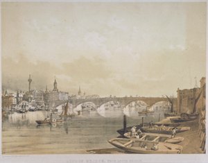 ロンドン・ブリッジ、1852年 作： William Simpson