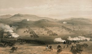 1854年10月25日、19世紀のバラクラバの戦いにおける軽旅団の突撃 作： William Crimea Simpson
