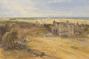 ディルクーシャ、遠くのラクナウ 作： William Simpson