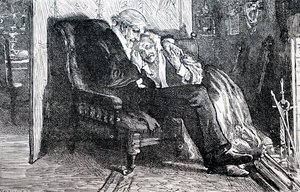 老夫婦。イギリスのイラストレーター、ウィリアム・スモール(1843-1929)によるもの。1880年（彫刻 作： William Small