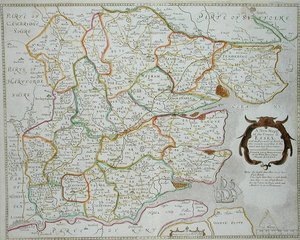 ヘンリー・オーバートンが出版した「エセックス郡の新しい地図」。 作： William Smith