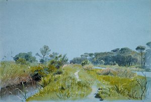 草野城ローマ近郊1885年。 作： William Stanley Haseltine