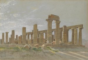 ギルジェンティ1881年、アグリジェントのウェスティングハウスの神殿。 作： William Stanley Haseltine