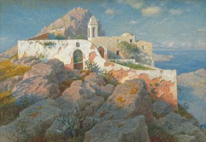 サンタマリアアケトレラ、アナカプリ、1892年（グラファイトに水彩とガッシュ） 作： William Stanley Haseltine