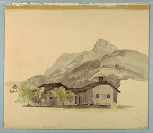 風景の研究、ブルネン、スイス 作： William Stanley Haseltine