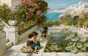 昔のゴールデンアワー、1889 作： William Stephen Coleman