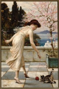 子猫をからかう 作： William Stephen Coleman