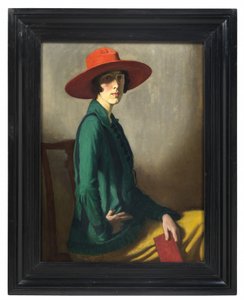 赤い帽子の女