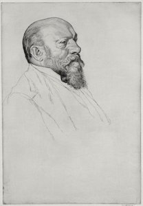 ハンガリーの指揮者、ハンス・リヒター（1843-1916）の肖像 作： William Strang
