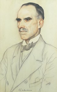 ウィリアム・デ・ハビランドの肖像、1920（紙に鉛筆とクレヨン）