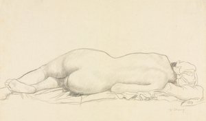リクライニングヌード 作： William Strang