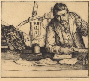 自画像 作： William Strang