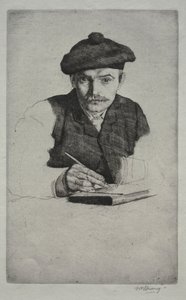 自画像、1885年。 作： William Strang