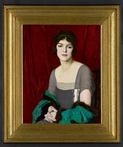 緑のマント、女優ミスバーバラボーダーの肖像、1918 作： William Strang