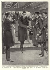 チェンバレン氏の南アフリカへの出発、グッドホープ号に乗船 作： William T. Maud