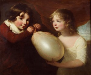 豚の膀胱を持つ2人の子供（油彩・キャンバス 作： William Tate