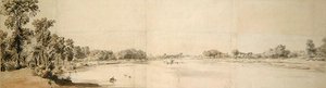 テムズ川の眺め（水彩・紙） 作： William Taverner