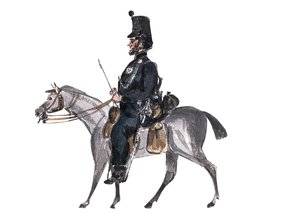 ライフル旅団のS先生、マーチのライン上で
 (を描いています。) 作： William Thomas Markham