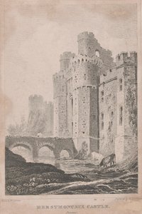 ハーストモンスー城、サセックス 作： William Tombleson