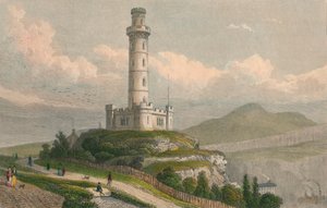 ネルソン記念碑、カルトンヒル、エディンバラ、c1830。