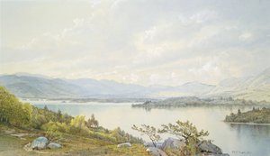 スクアム湖とサンドイッチ山脈、1872年。 作： William Trost Richards