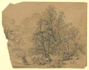 風景, シルバーホルン, ラウターブルンネン, スイス 作： William Trost Richards