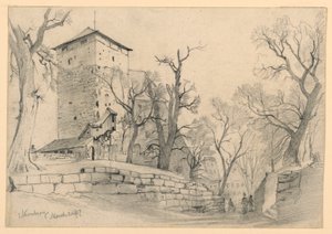 ニュルンベルク城、ドイツ 作： William Trost Richards