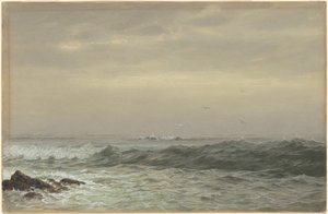 岩と砕波 作： William Trost Richards