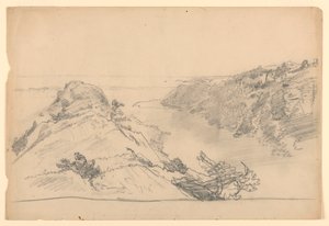 「楽園から煉獄へ、ニューポート」のための研究 作： William Trost Richards