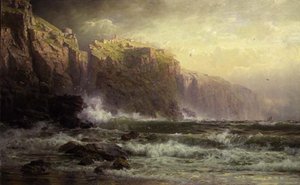 リーグ ロングブレイカーズ サンダリング オン ザ リーフ 作： William Trost Richards