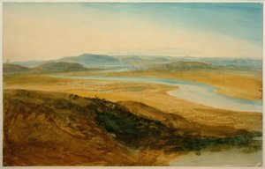 ローマの田舎：カステルジュベリオ出身のテヴェレ川 作： Joseph Mallord William Turner