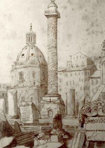 ローマのトラヤヌスの柱 作： Joseph Mallord William Turner