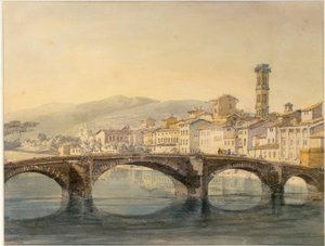 アルノからフィレンツェ 作： Joseph Mallord William Turner