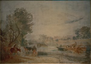 テムズ川から見たハンプトン・コート 作： Joseph Mallord William Turner