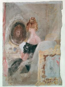 Petwoath Houseのインテリア：鏡の前の女性 作： Joseph Mallord William Turner
