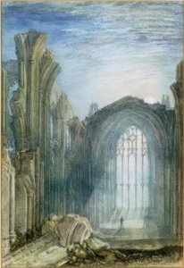メルローズ修道院：ウォルタースコット卿の 『ラ』のイラスト 作： Joseph Mallord William Turner