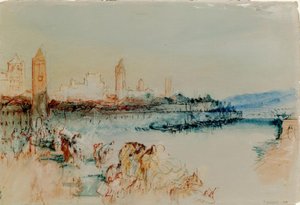 橋から見たレーゲンスブルク 作： Joseph Mallord William Turner
