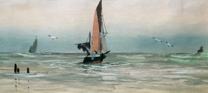 シースケープ」、水彩、10,6×23,8 cm 作： Joseph Mallord William Turner