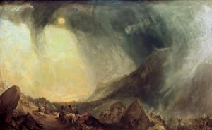 雪の嵐：ハンニバルと彼の軍隊がアルプスを横断 作： Joseph Mallord William Turner