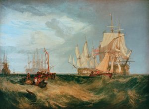 スピットヘッド：アンカーを取り戻すボートの乗組員 作： Joseph Mallord William Turner
