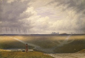 ストーンヘンジ-驟雨の日 19世紀初頭 作： Joseph Mallord William Turner