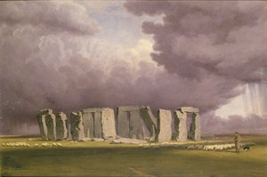 ストーンヘンジ: 嵐の日、1846 年 作： Joseph Mallord William Turner