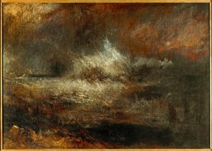 燃える大破と嵐の海 作： Joseph Mallord William Turner