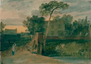 シオンフェリーハウス、アイルワース、サンセット 作： Joseph Mallord William Turner