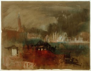 ヴェネツィア：モロの花火 作： Joseph Mallord William Turner