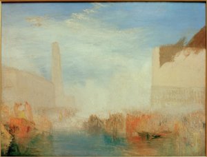 ヴェネツィア：ドージェの結婚式典とピアツェッタ 作： Joseph Mallord William Turner