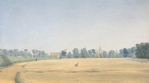 ユニバーシティ・パークからオックスフォードのニュー・カレッジ方面を見る1825年以降の風景。 作： Joseph Mallord William Turner