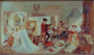 フレズノイの法則によるヴァトー研究 作： Joseph Mallord William Turner